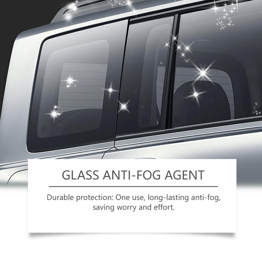 Homonth Auto Glas Anti-Beschlag Mittel, Anti-Beschlag für Autoscheiben, Reinigung, Regenabweisend und Wasserabweisender Ölfilmreiniger 1 Satz