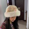 New Plush Hat Fashionable Foreign Style Warm Ethnic Style Winter Imitation Fox Cold Ear Protection Thickened Embroidered Hat