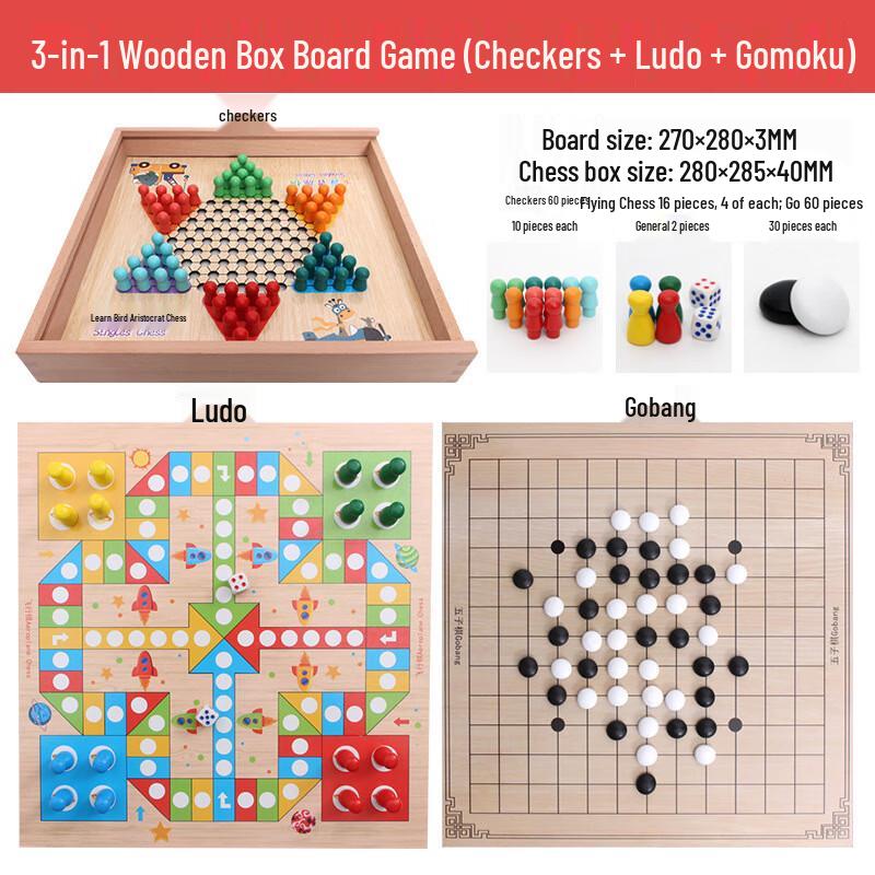 iOSN Magnetic Foldable 3-in-1 Board Game Set