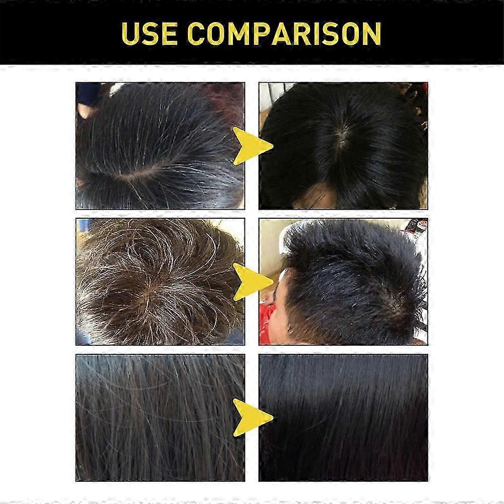 1-3pcs Natural Herbal Instant Black Hair Dye Shampoo For White Hair Coloring