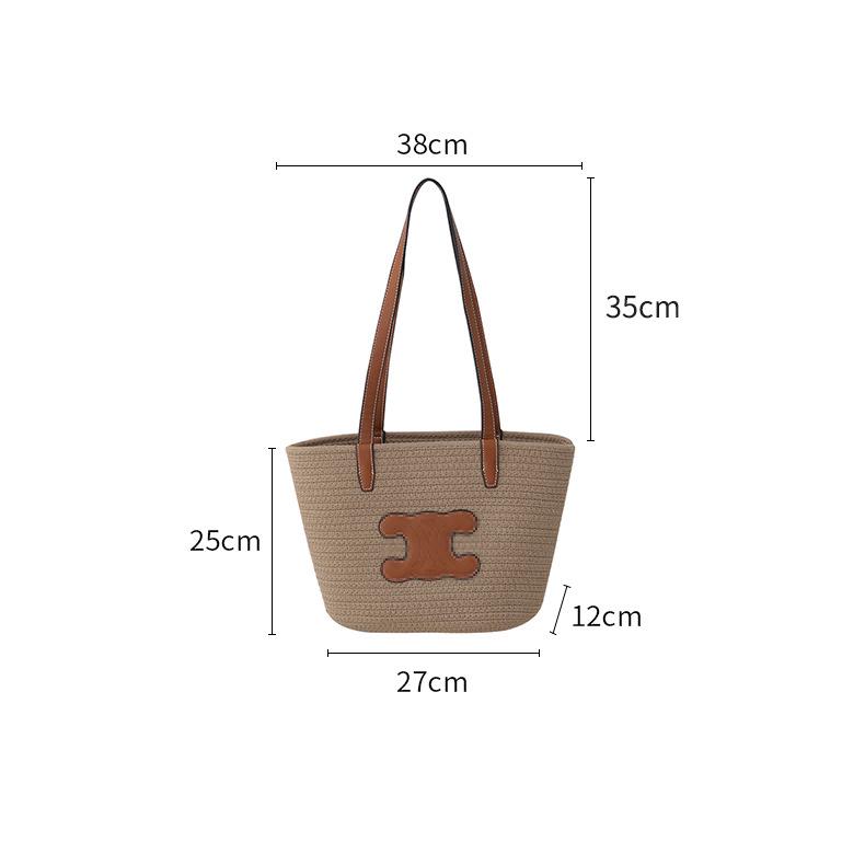 Korean Trend Large Capacity Woven Shoulder Handbag
