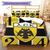 AEK Athens F.C Logo Bedding Quilt Set Quilt Cover Pillowcase Home Decoration Birthday Gift (1 * Duvet Cover + 2 * Pillowcase, Without Core)