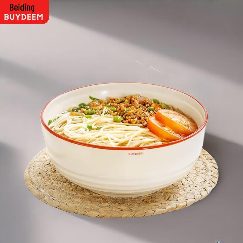 

Buydeem Classic Reunion Red Ceramic Noodle Bowl