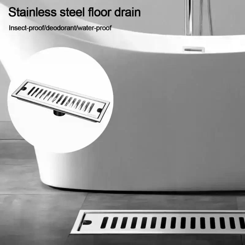 Stainless Steel Drain Filter with Strainer Cover for Showers, Anti-odor, Adjustable 20-50cm, Perfect for Bathroom Sinks