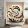 Artistic Shell Shower Curtain Waterproof Home Decor Bathroom Accessories Customizable Size Available