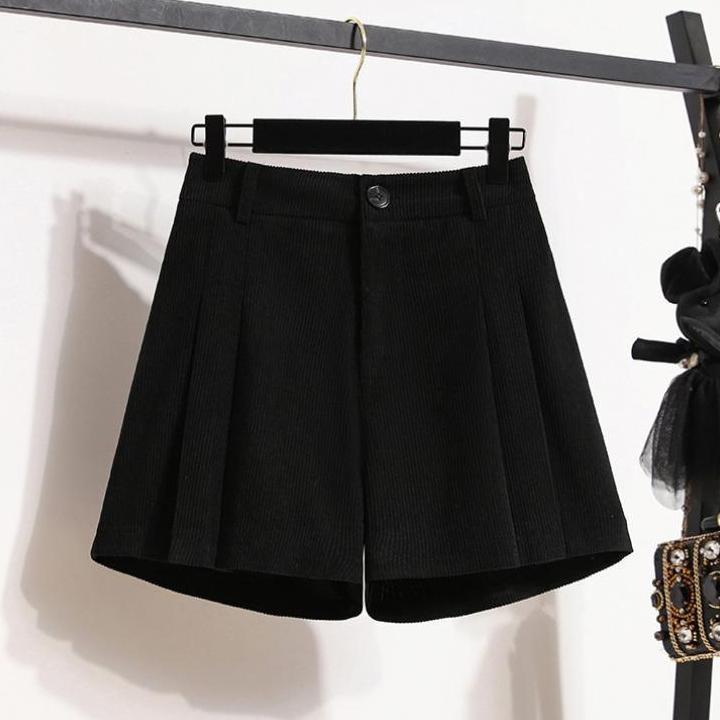 DIMANAF 2024 New Plus Size Spring Women Pants Trousers Shorts Loose Vintage Corduroy High Waist Casual Solid Pants Short Pants