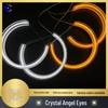 Dual-Color Crystal LED Angel Eyes (131/146mm Half-Circle) for E36, E38, E39, E46