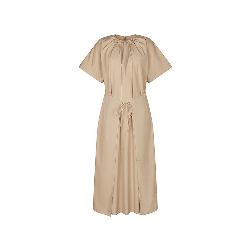 LESS 2025 Summer Cotton Short-Sleeve Dress