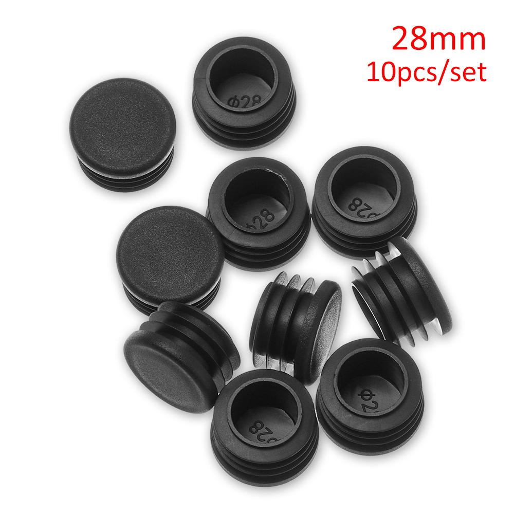 10pc Black Plastic Steel Square Pipe Plug Furniture Accessory Leg Plug Anti Slip Feet Protector Pad Plastic Square Tube Cap Plug