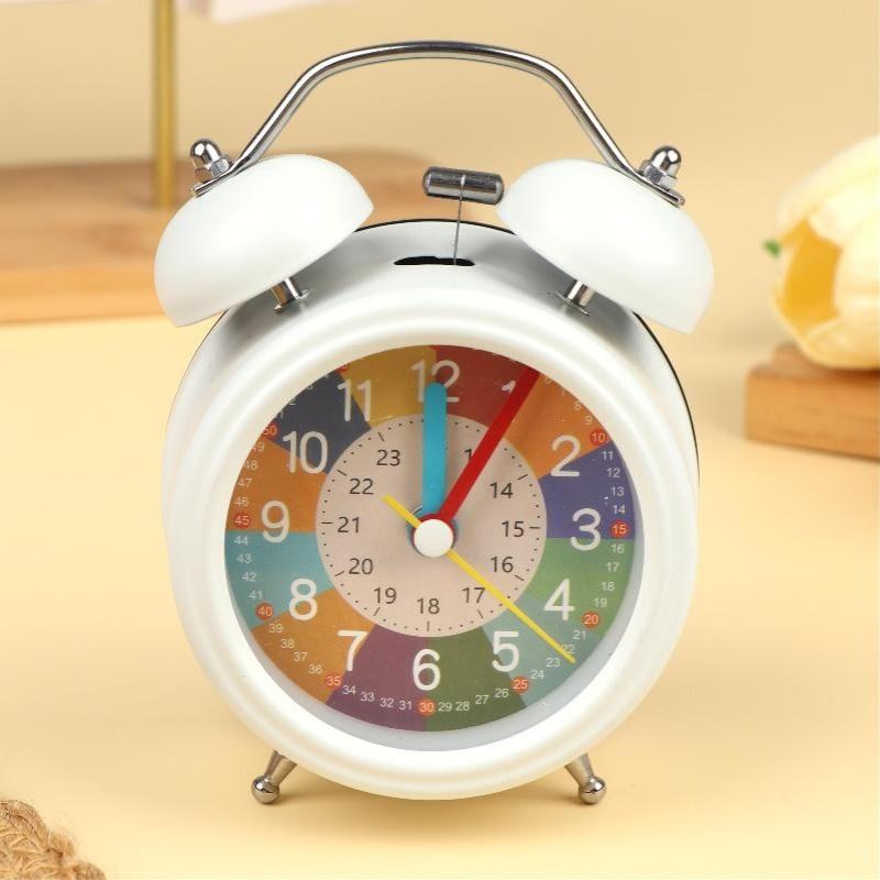 Kids Learning Alarm Clock Cute Colorful Silent Wake Up Clock for Children Bedroom Home Portable Travel Use