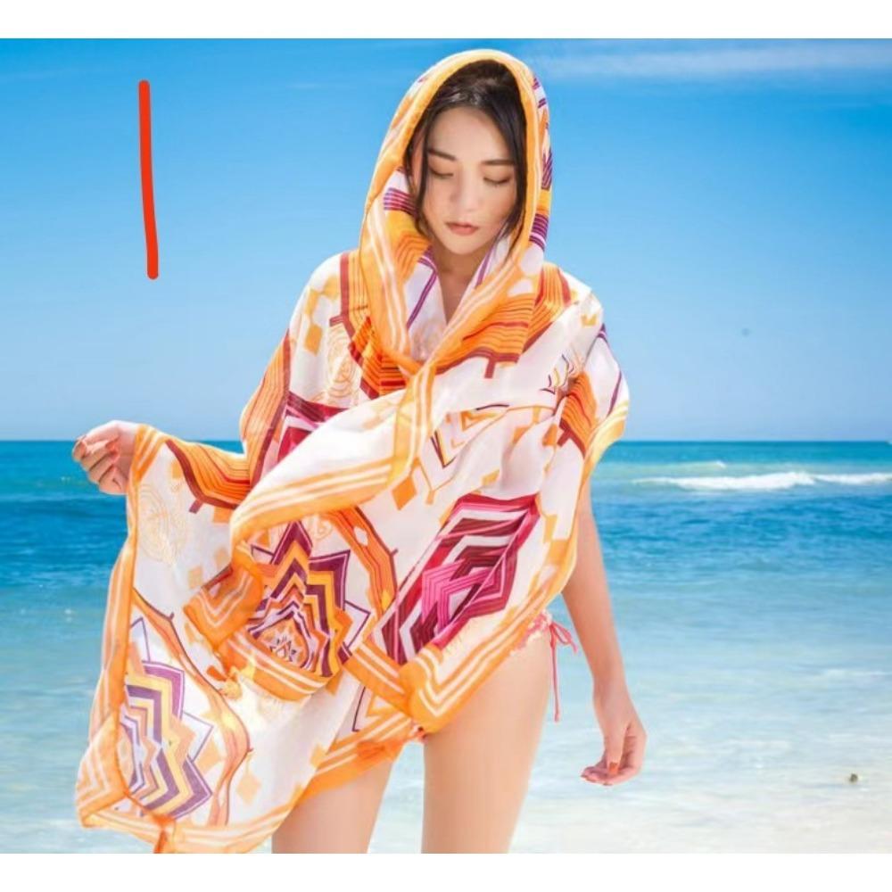 Chaka Salt Lake Great Northwest Tourism Ethnic Style Scarf Silk Scarf Women'S Summer Seaside Beach Shawl Sunscreen Thin