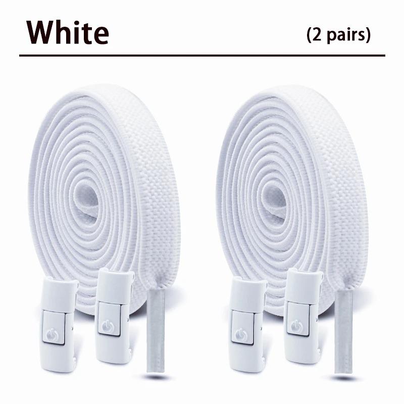 Press Lock Shoelaces Without Ties Elastic Laces Sneaker 8MM Widened Flat No Tie Shoe Laces Kids Adults Shoelace Lazy Shoe Laces