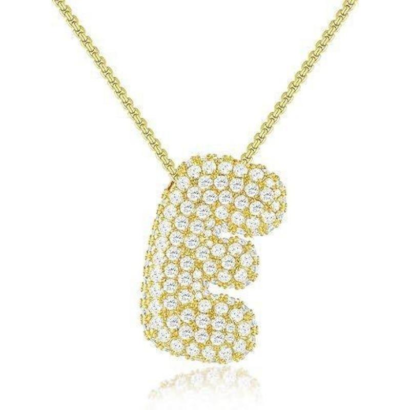Ladies' Diamond Metal Necklace, Heavy Craftsmanship Premium Design Initial Necklace, Gift for Women, Holiday Present, Party Jewelry.