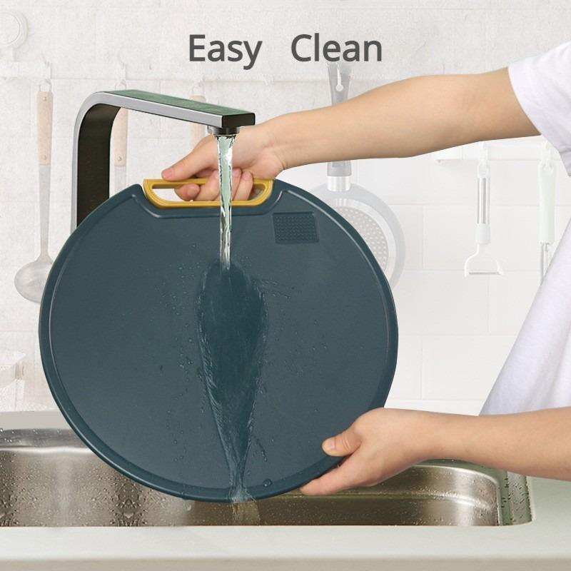 Thickened Round Rotatable Cutting Board Kitchen Cutting Board Gold-plated Cutting Board Anti-mildew Non-slip PP Plastic