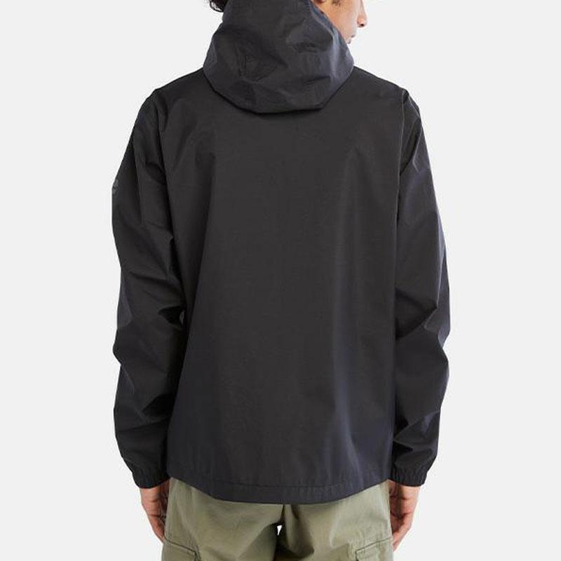 Timberland Solid Color Outdoor Waterproof Packable Hooded Jacket Men Jackets Black A6R9S-001