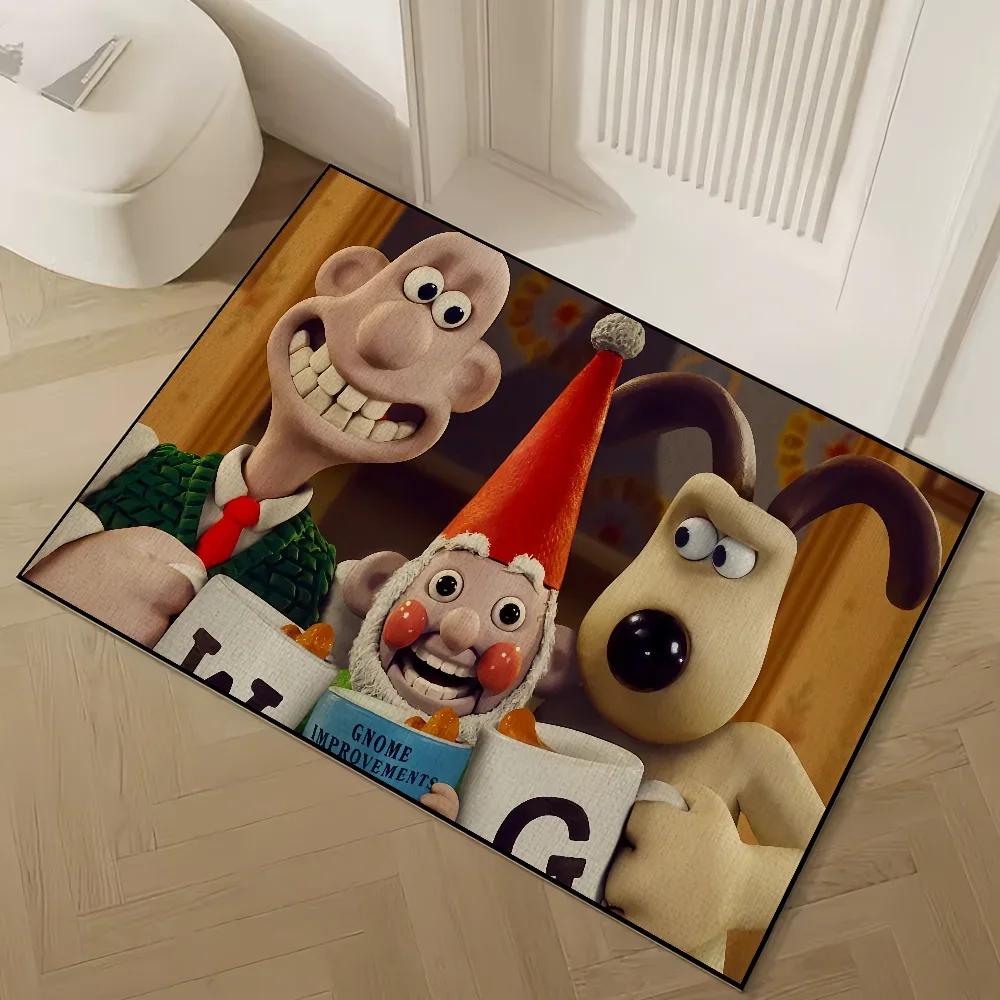 Kreslený W-Wallace G-Gromit Pes Rohožka Vítejte Protiskluzová Podlaha Ložnice Kuchyně Koupelna Balkon Chodba Koberec Domácí Dekorace Koberec