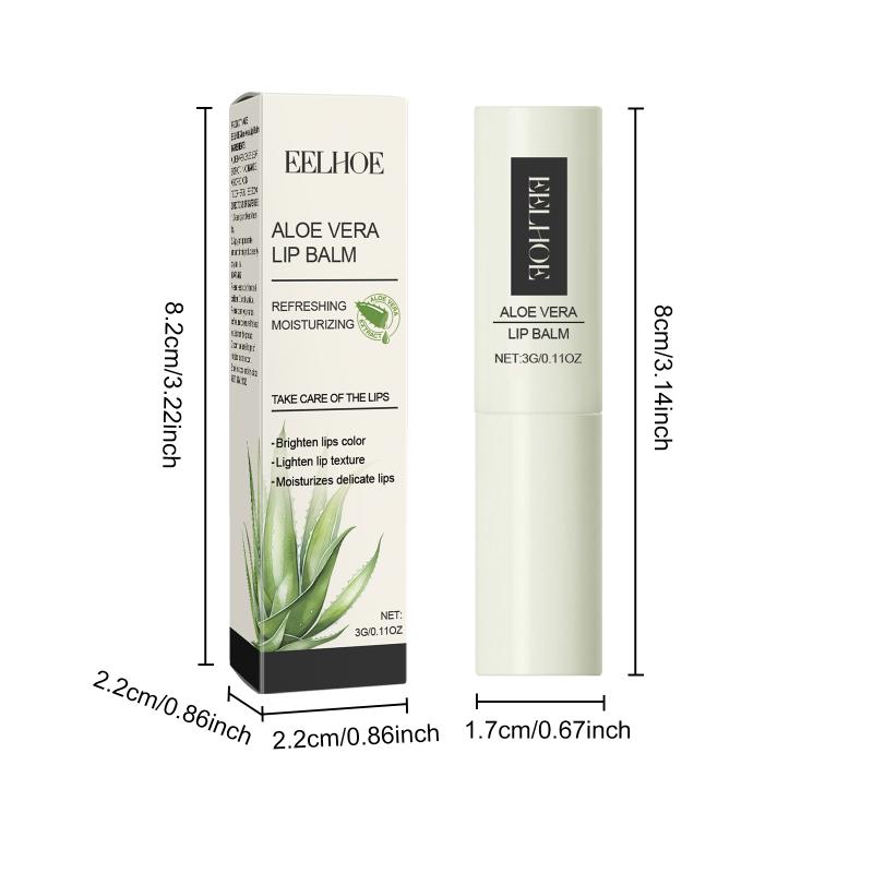 Bálsamo Labial Hidratante Profundo de Aloe Vera Suaviza Líneas Elimina Piel Muerta Anti-Sequedad Nutritivo Brillo de Larga Duración Cuidado Labial