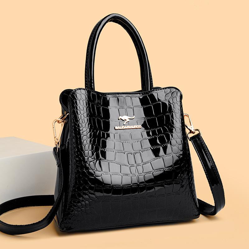 Krokodille høykvalitets atmosfærisk sans av myk og slitesterk mote utsøkt lett pendling utendørs strand crossbody-veske skulderveske