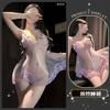 Sexy underwear, sexy lace, pure desire wind mesh, perspective bow, sweet girl hollow gauze skirt