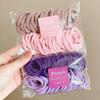 50Pcs/set Colorful Elastic Hair Band Leagues Ties Colets Scrunchies Springs Gum Accessories For Girl Women Pigtails No Damage