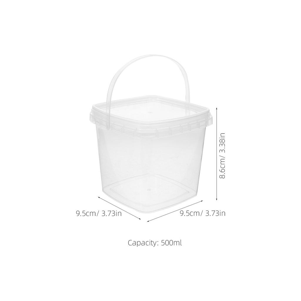 10Pcs Multifunctional Reusable Ice Cream Bucket Lid Food Grade Plastic Storage Container for Ice Cream Yogurt Jam