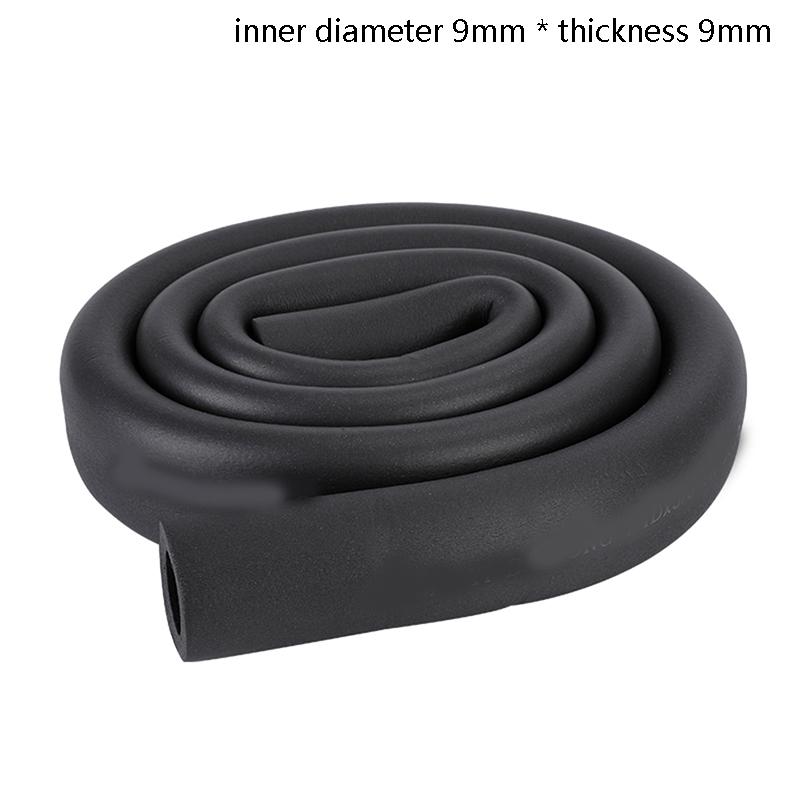 1.8M Sponge Rubber Pipe Black Waterproof Pipeline Holder Thermal Insulation Tubular Protective Sleeve For Air Conditioning