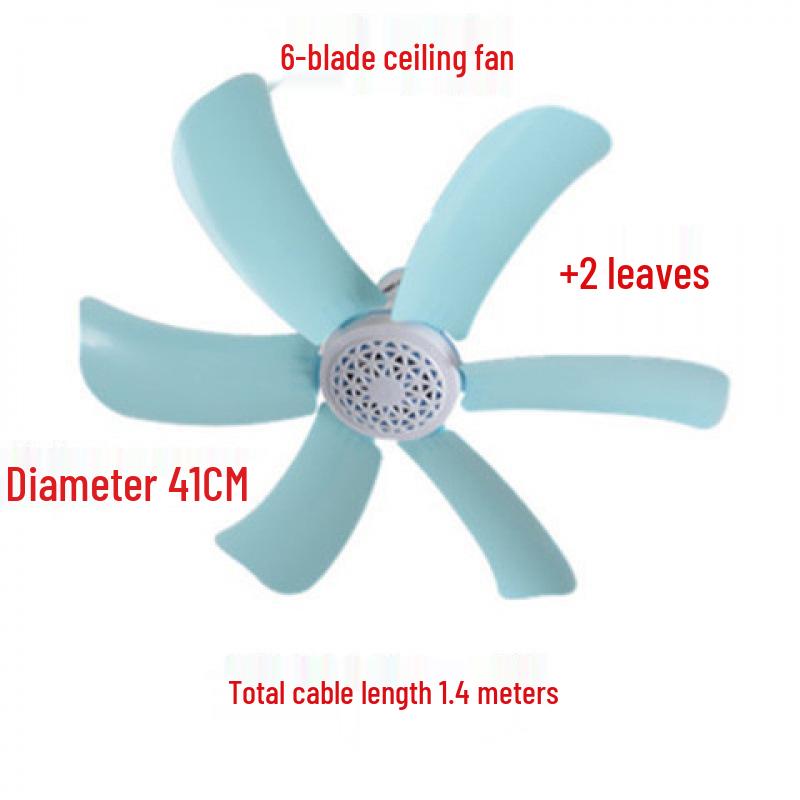 Compact Silent Ceiling Fan for Dorms and Bedrooms