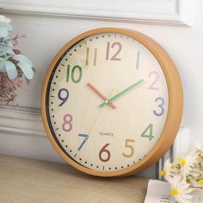 12 Zoll 30CM Bambusmuster Kunststoff Wanduhr Quarzwerk Schlafzimmer Wohnzimmer Wanduhr Einfache Uhr