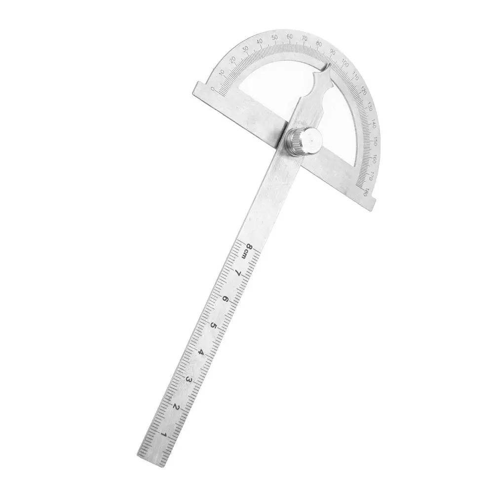 Stainless Steel Protractor 0-180 Degree Inclinometer Protractor Goniometer Angle Finder Measuring Device Ruler