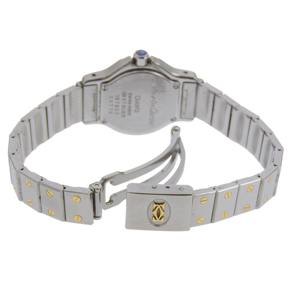 CARTIER Santos Octagon SM Watches cal.87 whiteDial Stainless Steel/YG Quartz Analog display Women Used