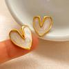 A Pair of Versatile Dripping Oil Love Earrings
