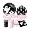 Dessert Table Paper Tableware Set with Plates Cups Napkins for Family Gathering Classroom Use and Meal Service