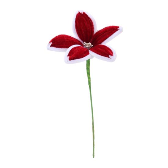Finished Pipe Cleaner Flower Handmade Long Stem Lily Flower Craft Preserved Fake Flowers Gift for Anniversary Birthday Mother's Day