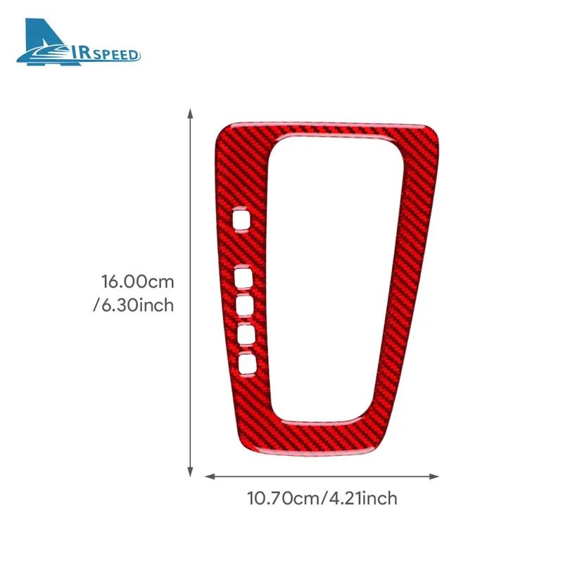Real Soft Carbon Fiber Sticker For Ford Focus SE 2015 2016 2017 2018 LHD Car Gear Shift Panel  Interior Trim Accessories