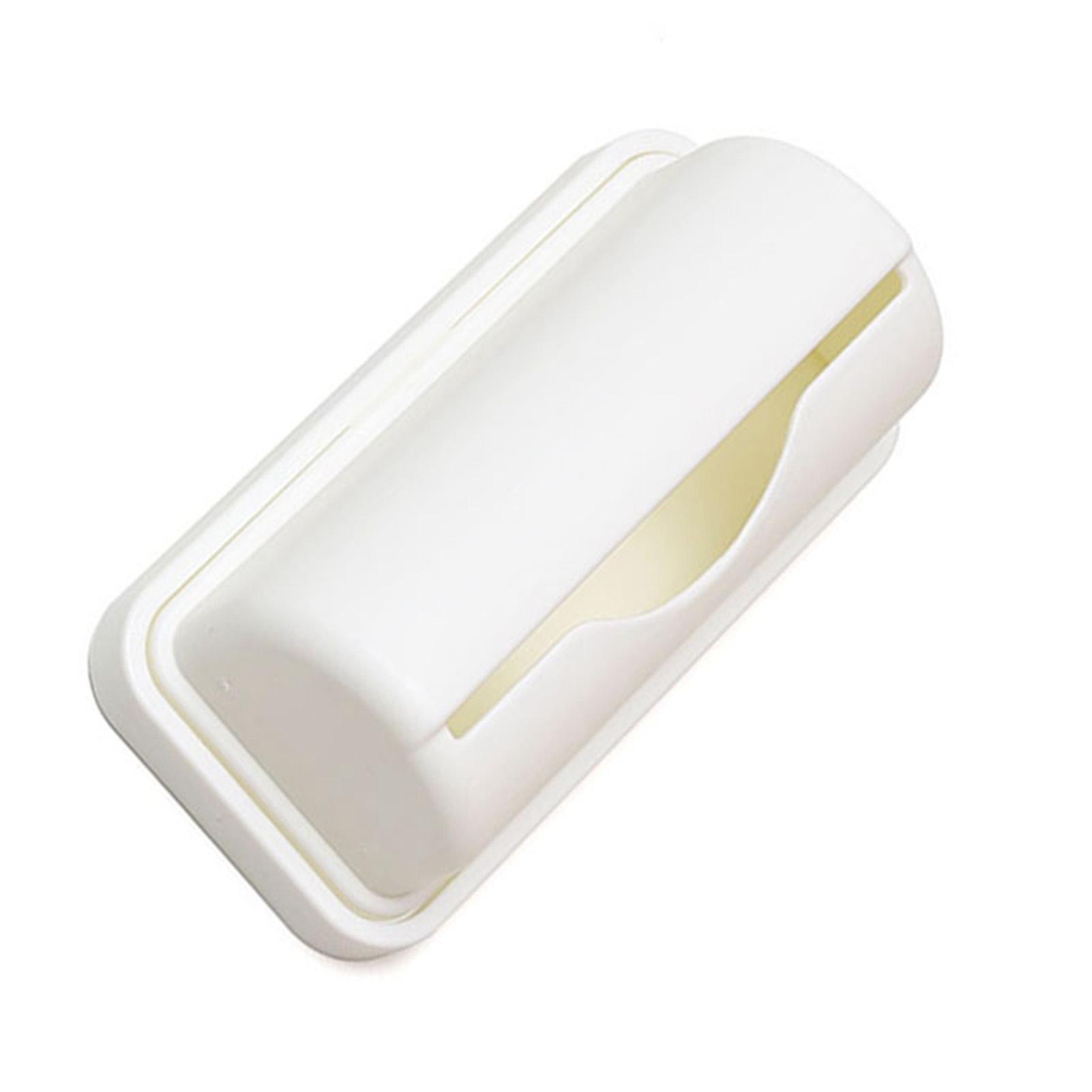 

Wall Mounted Trash Bag Holder Plastic Drill Free Garbage Bag Dispenser for Home Kitchen White белый