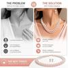Pearl Necklace and Earrings Set for Women, Double Strand Pearl Jewelry Set