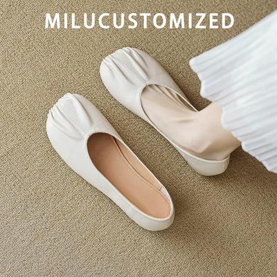 Zapatos Planos sin Cordones Vintage de Cuero Genuino para Mujer 2025 - Suela Suave Versátiles Zapatos de Primavera