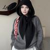 Cold Weather Hat Women Knit Hooded Scarf Hat Winter Pullover Balaclava Hood Hood Warm Ear Protection Skull Cap for Soft