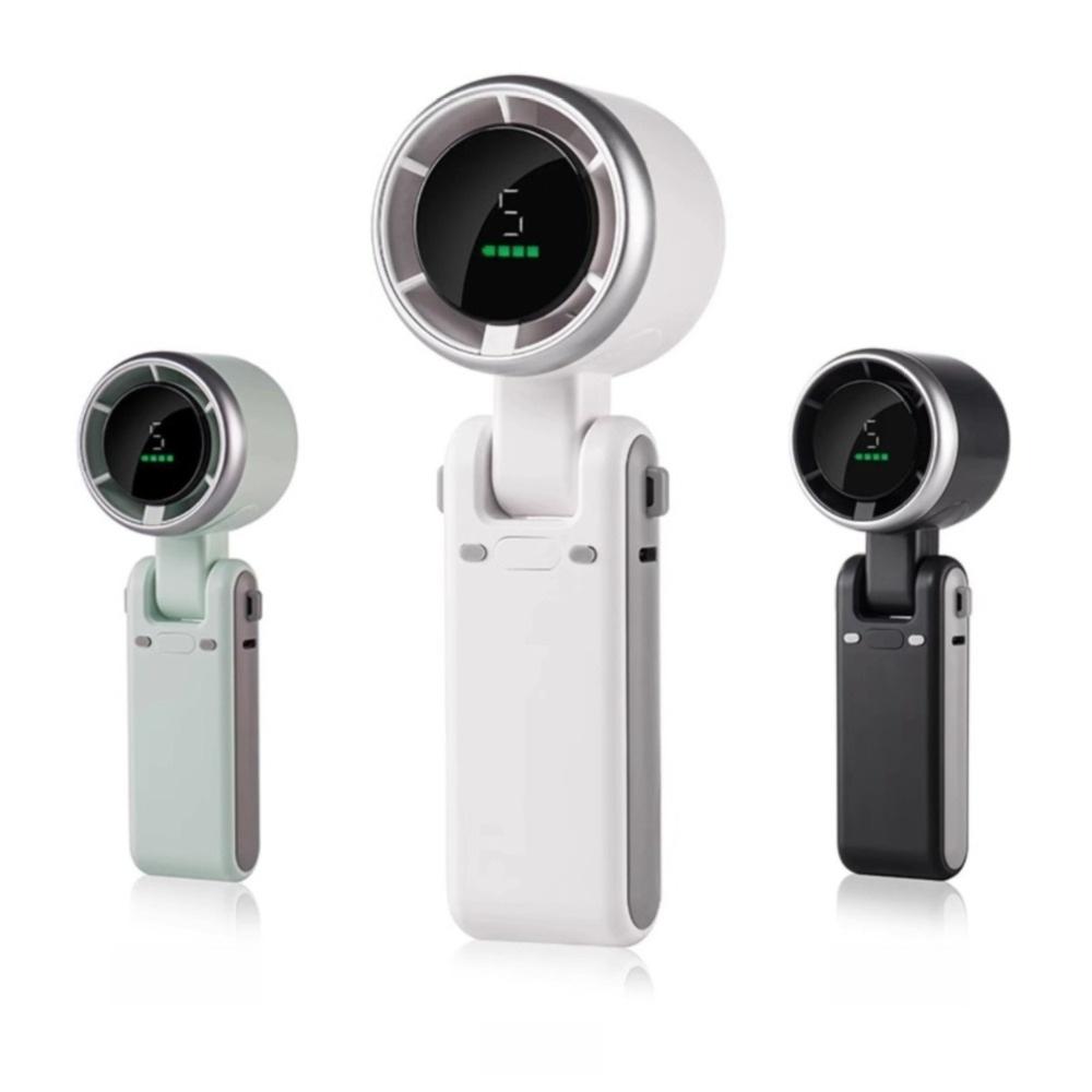 180 Degree Mini Handheld Fan 1200mAh Battery Hanging Neck Fan High Speed Turbo Fan Outdoor