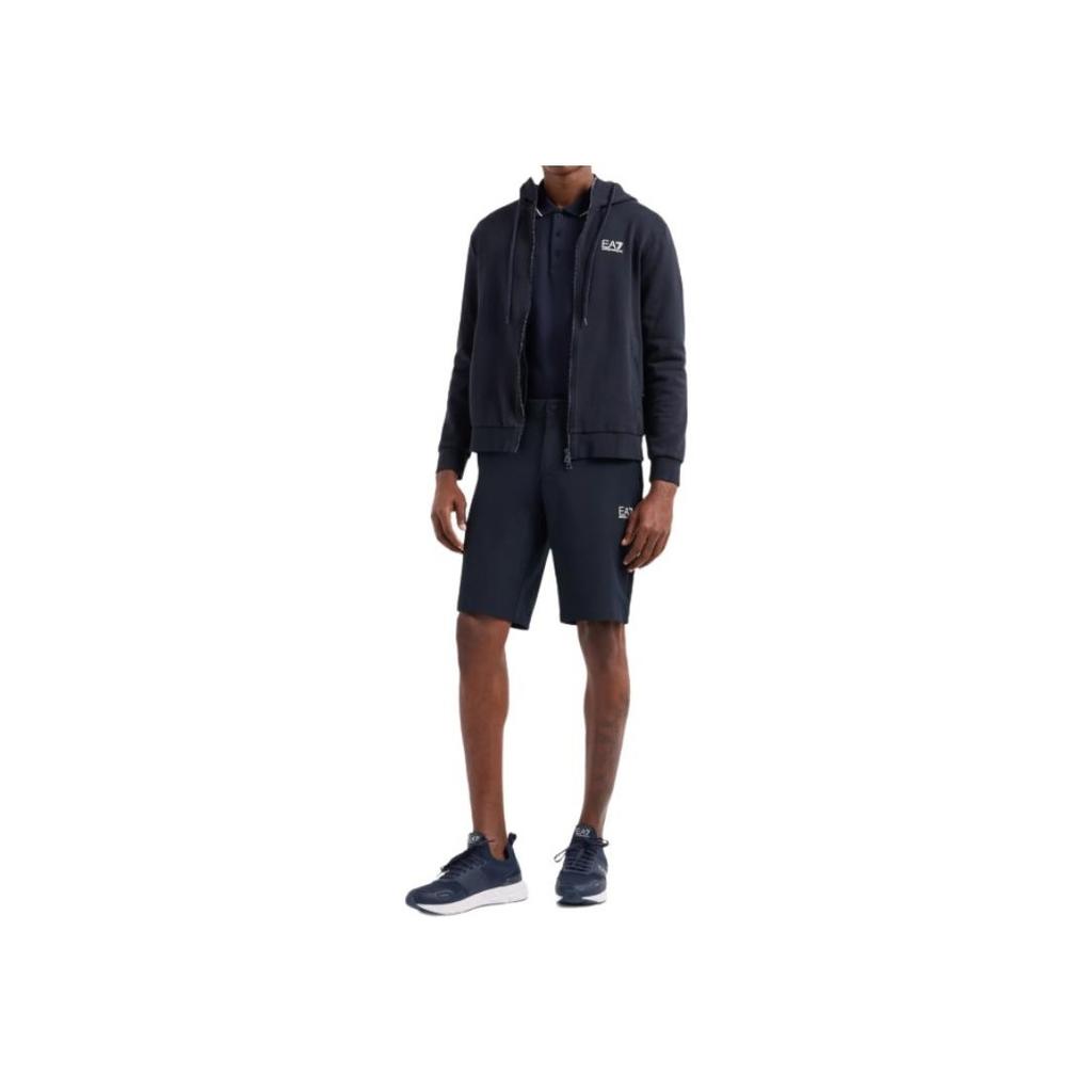 Emporio Armani Solid Color Zippered Three-Quarter Casual Shorts Men shorts Blue 6DPS05-PNGWZ-1562