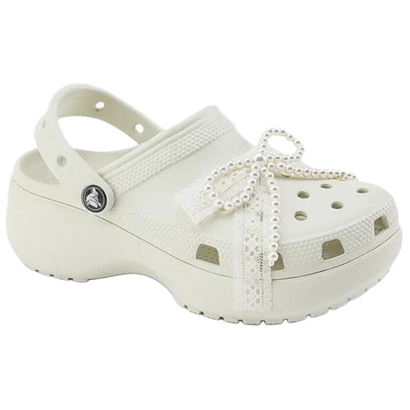 Crocs Pearl Lace Cloud Hole Shoes Women's White