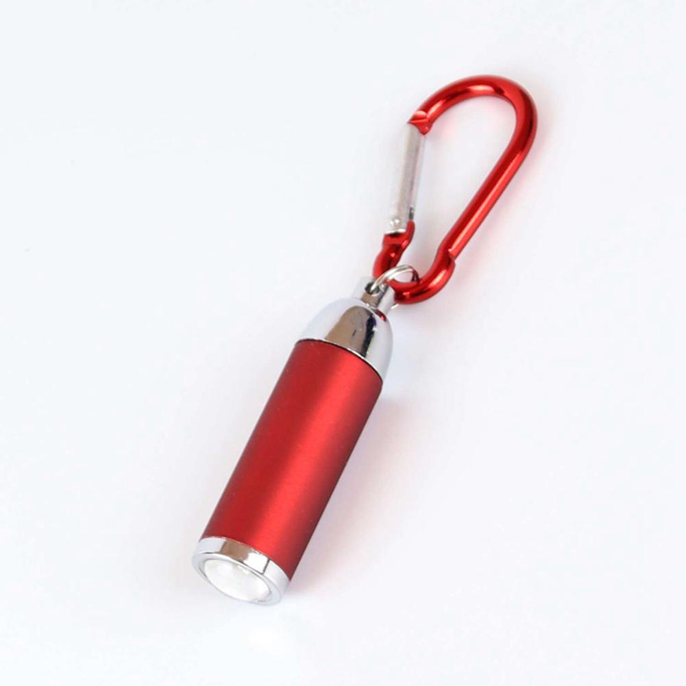 Led Zoom Mini Flashlight Telescopic Strong Light Torch With Keychain Pendant Creative Mountaineering Buckle Gift