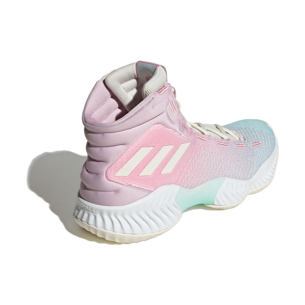Adidas Pro Bounce Mid 2018 Rosa Blå Unisex Sneakers Hvit IG4496