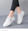 Women's Autumn Canvas Sneakers: White, Flat, Soft Sole, Plus Size, Versatile Fashion.