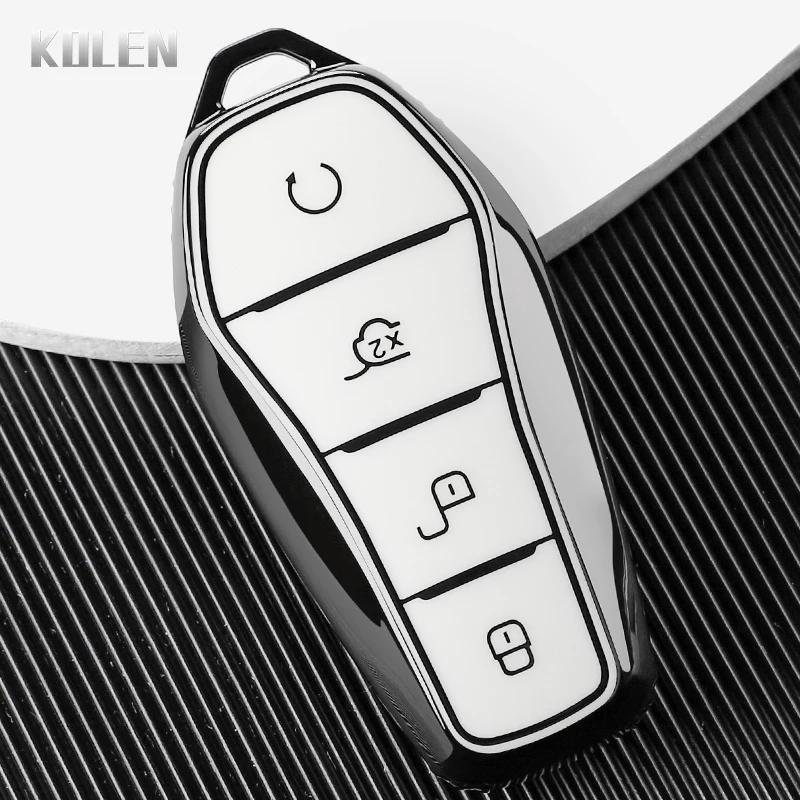 Tpu Auto Smart Key Fob Cover Case Fit For Byd Song Plus Atto 3 Han Ev Tang Dm Qin Seal Dolphin Protected Key Ring Remote Housing Auto Accessories