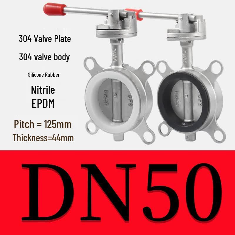 Longmazu 304 Stainless Steel Wafer Butterfly Valve