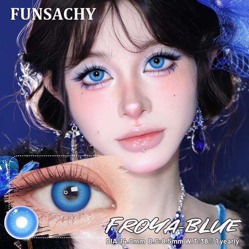 FUNSACHY 1 Pair FROYA Colored Contact Lenses Anime Cosplay 14.0mm Softlens Halloween Makeup Party Eye Contacts Yearly Cosmetics