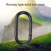 Carabiner Hook Strong Load-bearing High Strength Tight Fit Galvanized Iron Connecting Ring Rebound