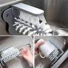 Glass Washer Brush with Double Sided Bristles, Glass Cup Brush Cleaner with Suction Cups Standing Glass Bottle Cup