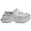 SMFK x Crocs Little Whale Sparkling Flower Comfortable & Versatile Hole Shoes Women's Silver